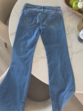 7 For All Mankind Medium Blue Flared Jeans